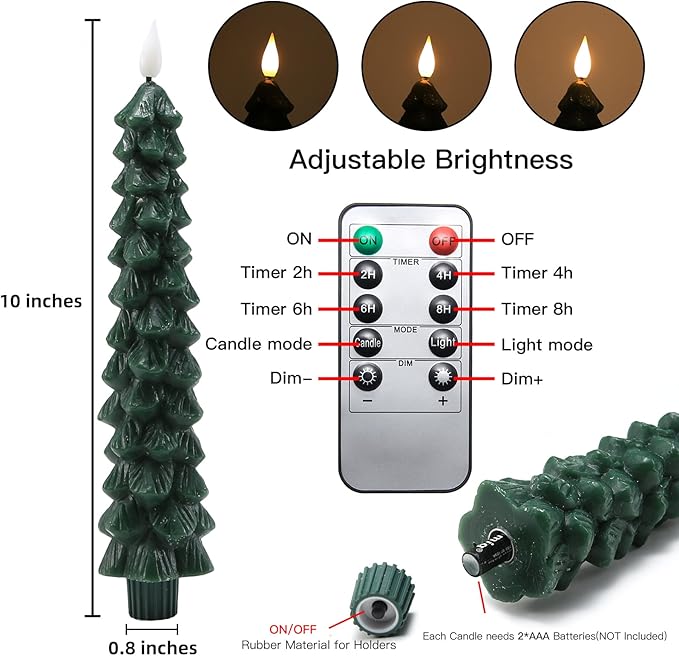 Flammenlose LED-Kerzen mit Fernbedienung – Realistisches 3D-Flackermodell