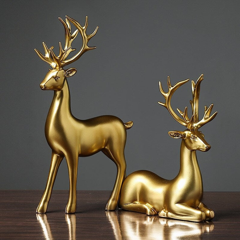 Elegante Goldene Reh-Figuren für Ihr Zuhause