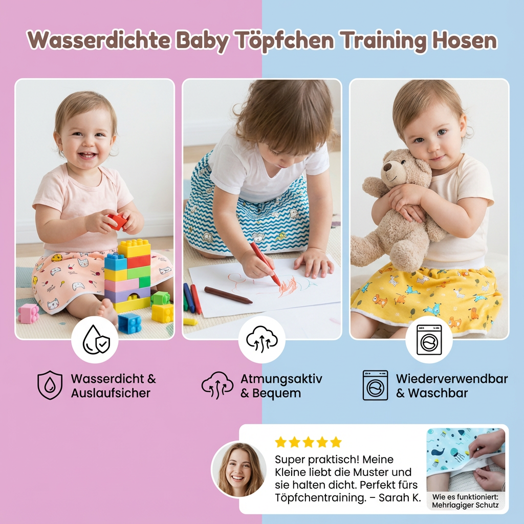 Wasserdichte Töpfchen-Trainingshosen für Babys