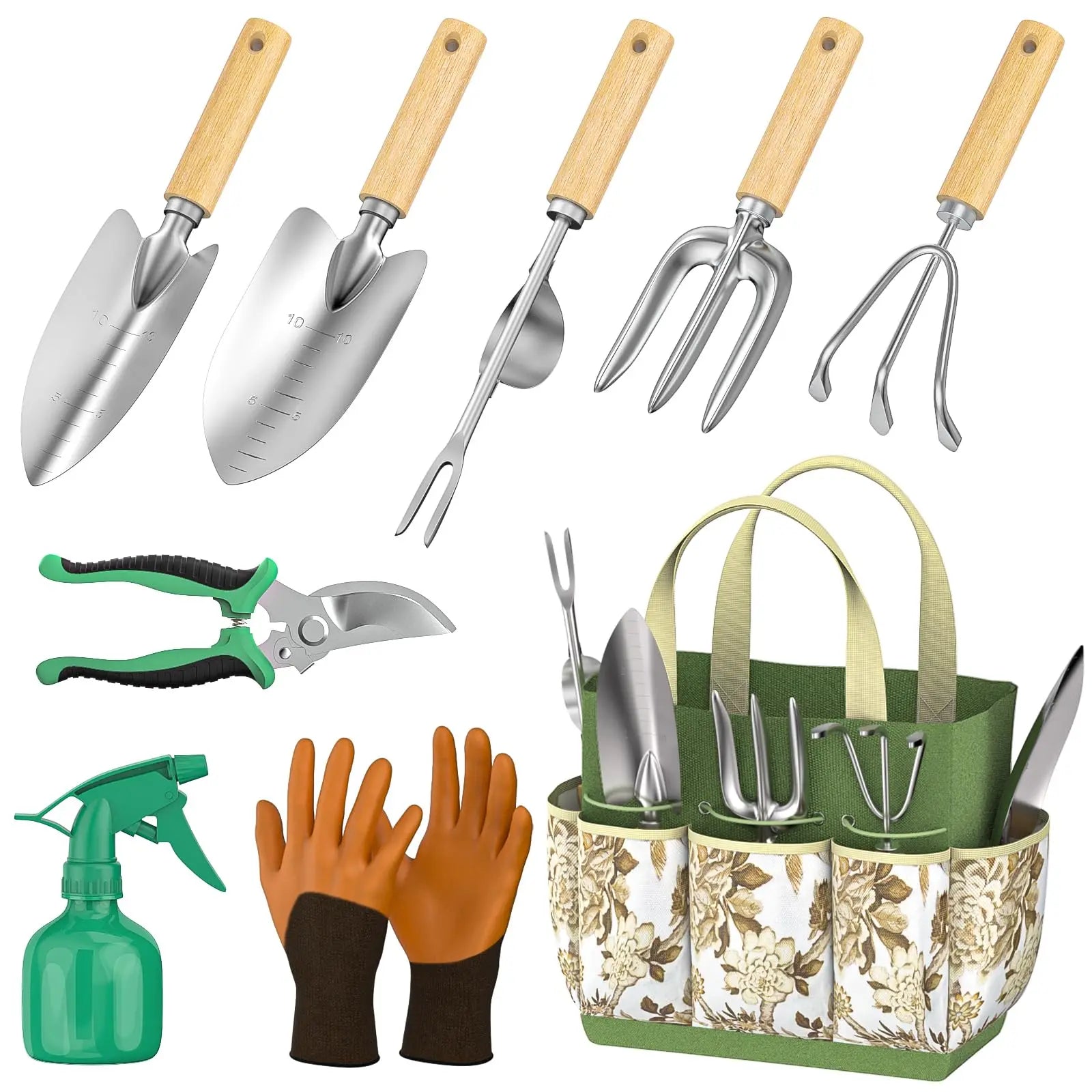 Gardening Pro 9-Piece Tool Set for Perfect Garden Care