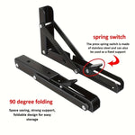 Robust Steel Folding Shelf Bracket Set – Wall Mounted for Versatile Use