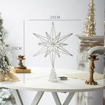 Festlicher Goldstern mit LED-Beleuchtung für den Weihnachtsbaum