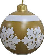 Aufblasbarer Weihnachtsball für den Außenbereich 60 cm – Wetterfeste PVC-Dekoration
