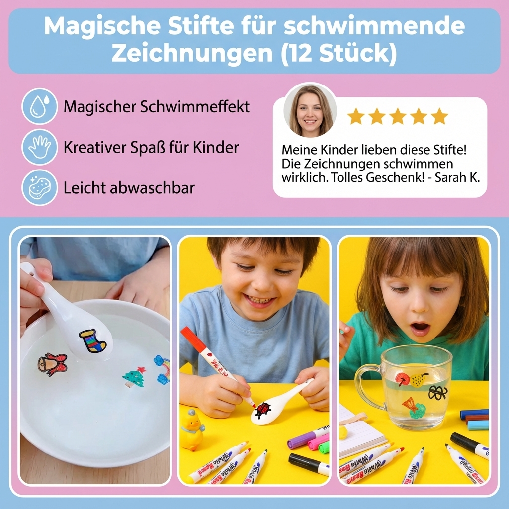 Schwimmende Zeichnungen Stifte Set mit 12 Farben