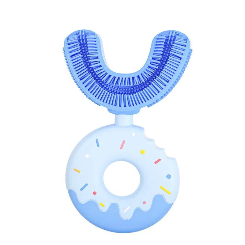 Baby Zahnbürste in U-Form – Silikon Zahnpflege im Donut Design