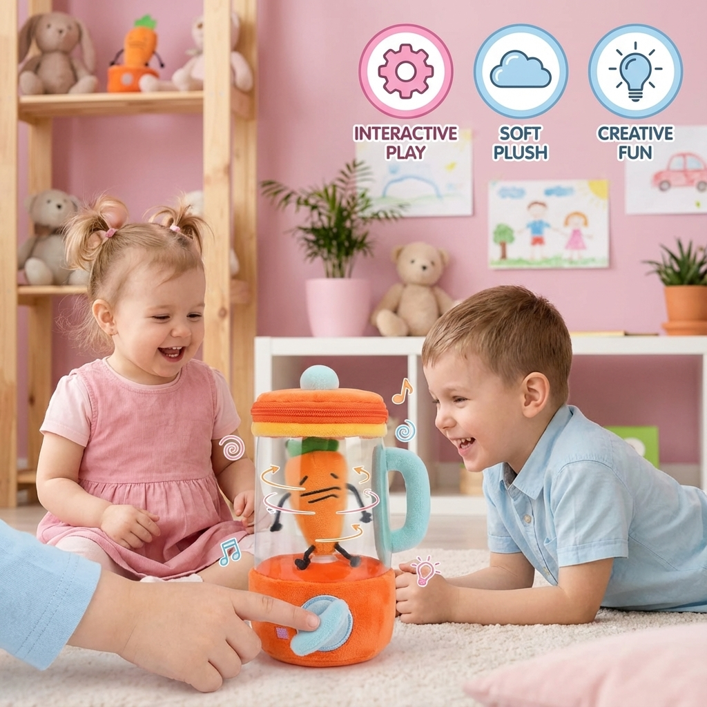 Plüschtier Karottenmixxer für Kinder – Lustiges Spielzeug