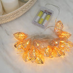 LightDream LED Garland | 10 or 20 LEDs | Warm White or Multicolor | Leaf Design | Battery Powered & Waterproof | Perfect for Parties and Decoration