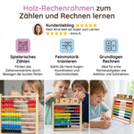 Zählrahmen aus Holz für das Erlernen von Rechenfähigkeiten