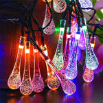 Solar-Lichterkette mit Wassertropfen-Design – 8 Modi