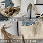 Leichte Schultertasche aus strapazierfähigem Nylon mit intelligenter Fächeraufteilung