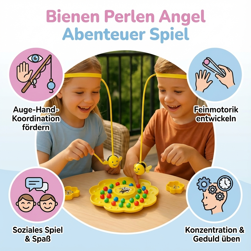 Abenteuerliches Spiel mit Bienenperlen für Angelfreunde