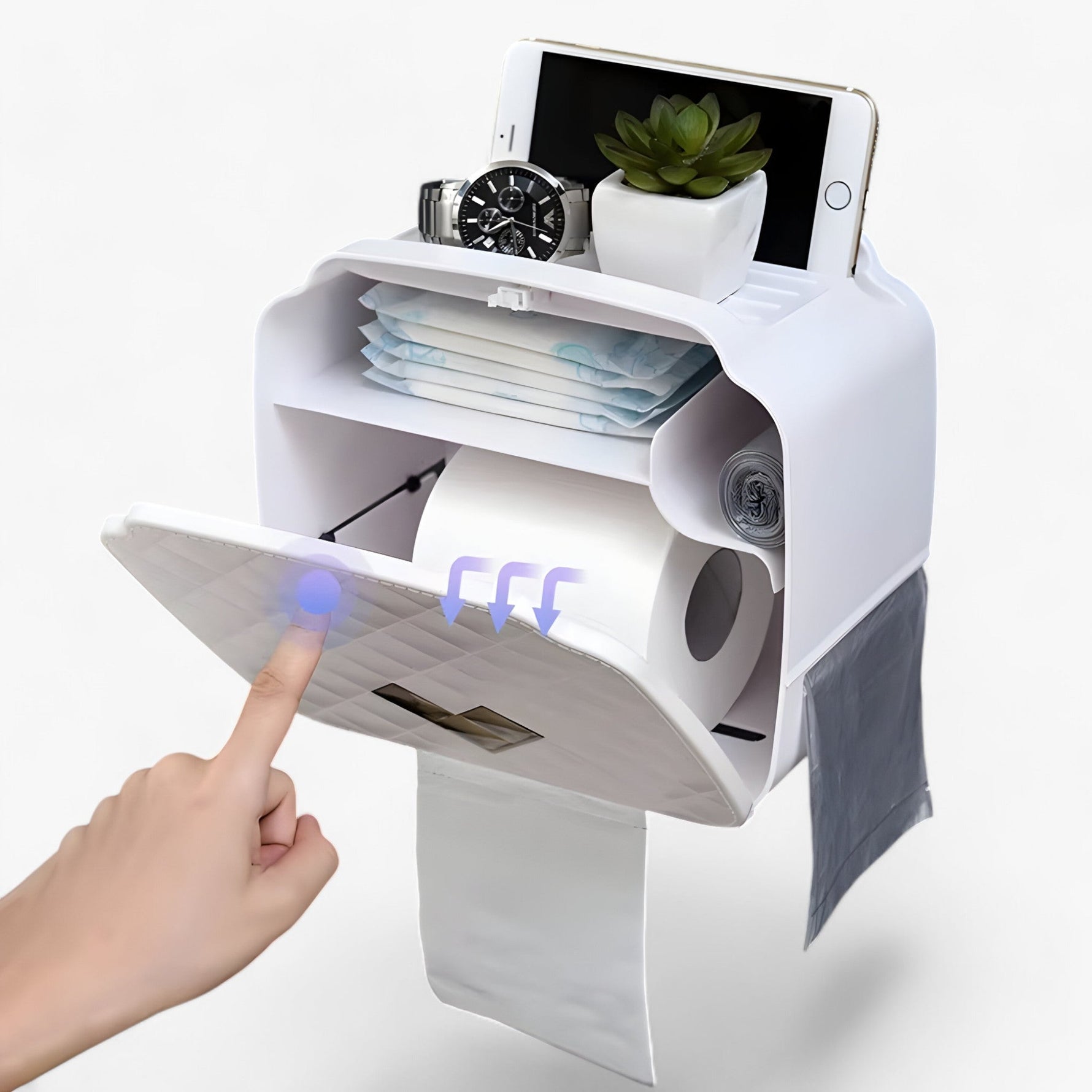 Waterproof Toilet Paper Holder - Always Dry and Organized