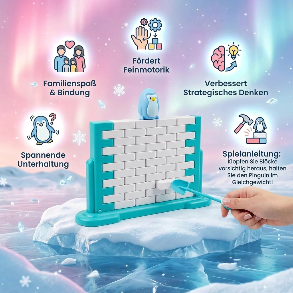 Eiswand Balance Spiel für die ganze Familie von Pinguin