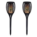 2er Set Solar LED Fackel Licht mit Flammeneffekt | LumiFlame