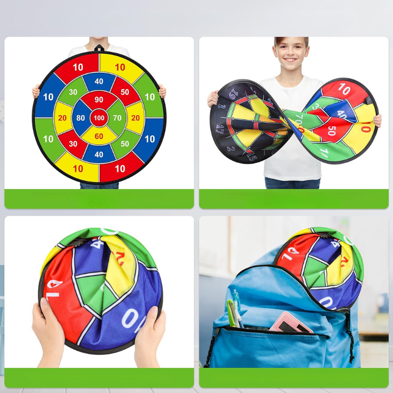 Zweiseitiges Kinder-Dartspiel – Sicherer Spaß für drinnen und draußen