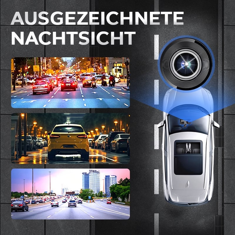 Dashcam für umfassende Sicherheit: Front-, Rück- und Innenansicht