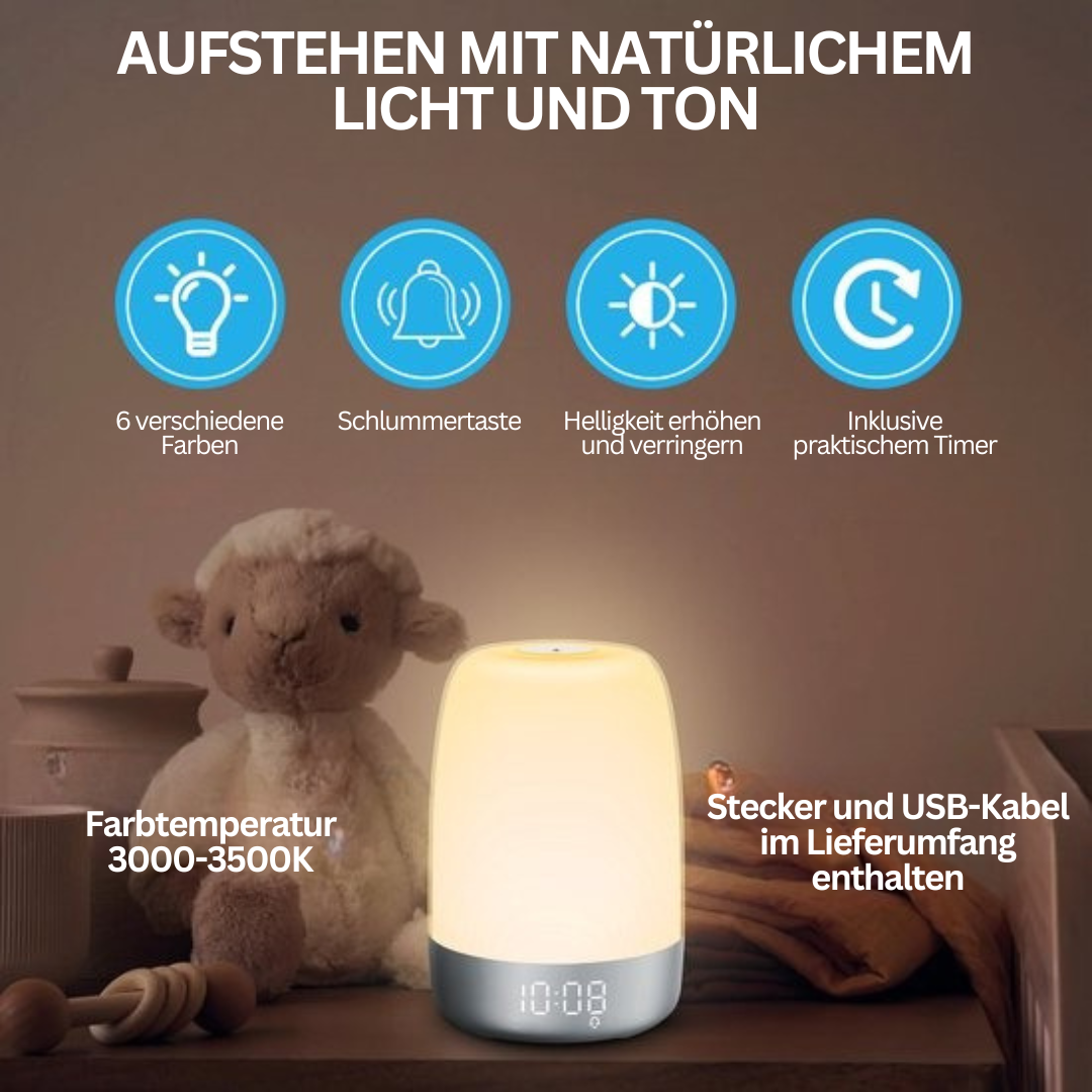 Natürliches Aufwachlicht mit Klangtherapie