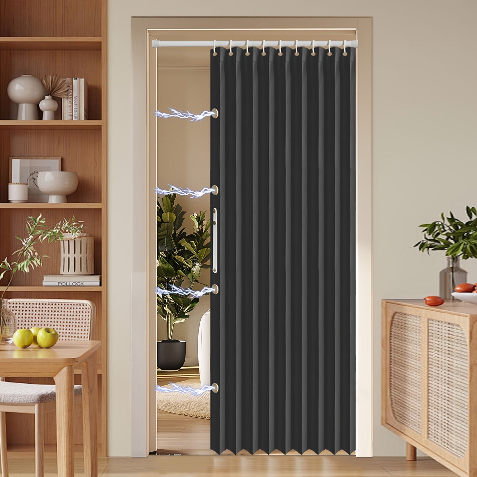 Farbenfrohe Magnetische Faltvorhang – Platzsparende Trennwand für Zuhause und Büro