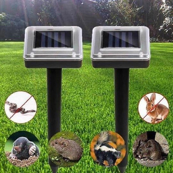 Solar-Powered Pest Repeller for Mice, Moles, and Snakes