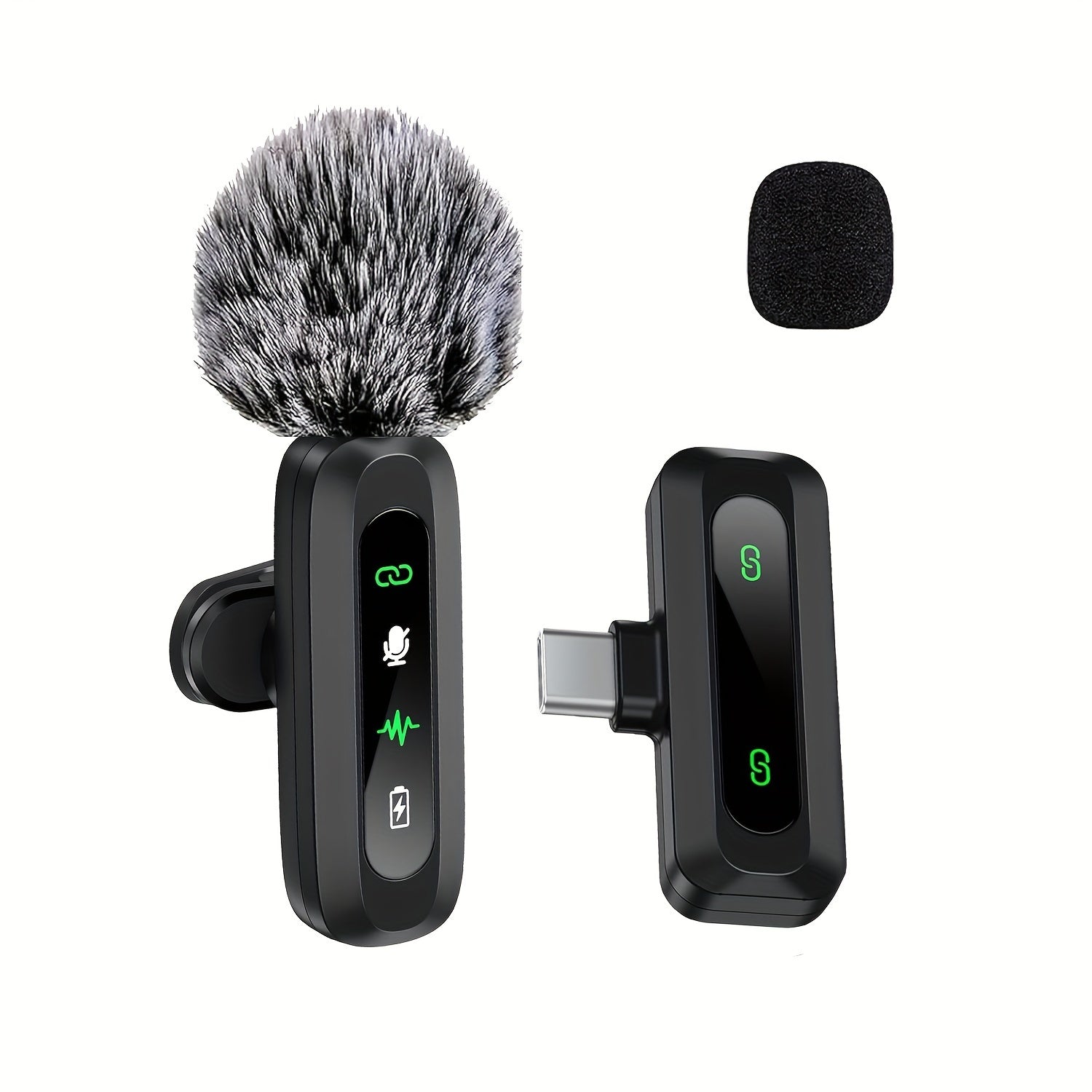 Drahtloses Clip-Mikrofon mit USB-C – Mikrofon für Smartphone und Tablet