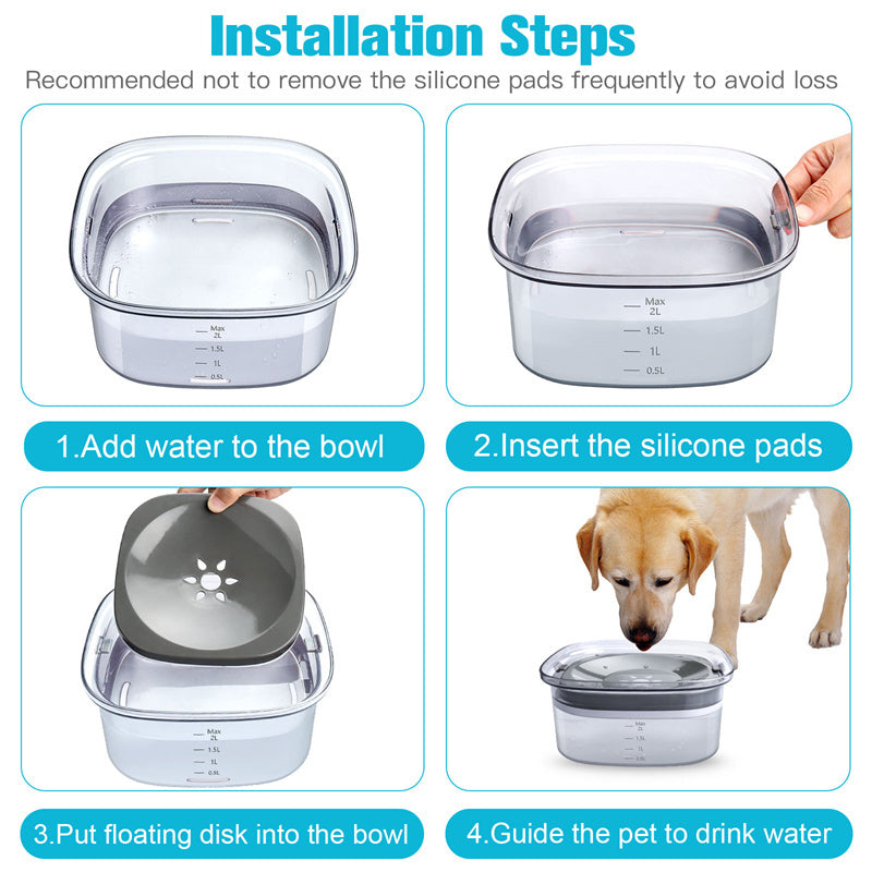 Praktische 2L Hundewasserflasche mit Sichtfenster | AquaPet