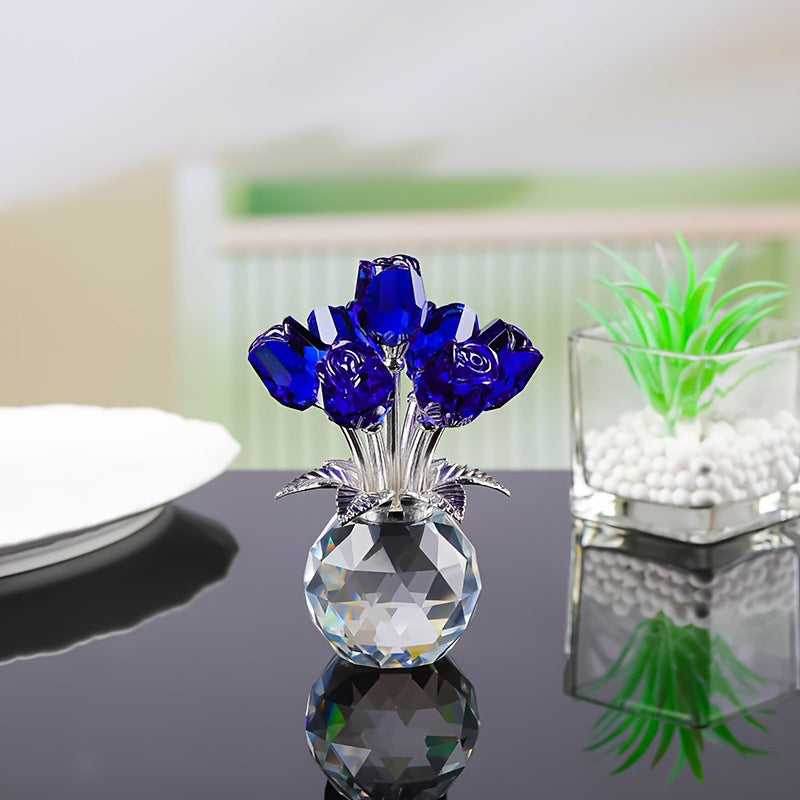 Ewige Eleganz - Strahlende Kristallblume für Ihr Zuhause