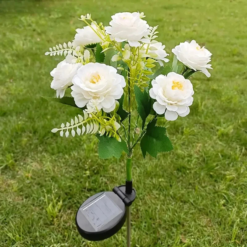 Sonnenblüte Gartenlampe Hibiskus | LED Blumenleuchte | 62 cm hoch