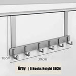 Practical Door Hook Organizer with 6 Aluminum Hooks