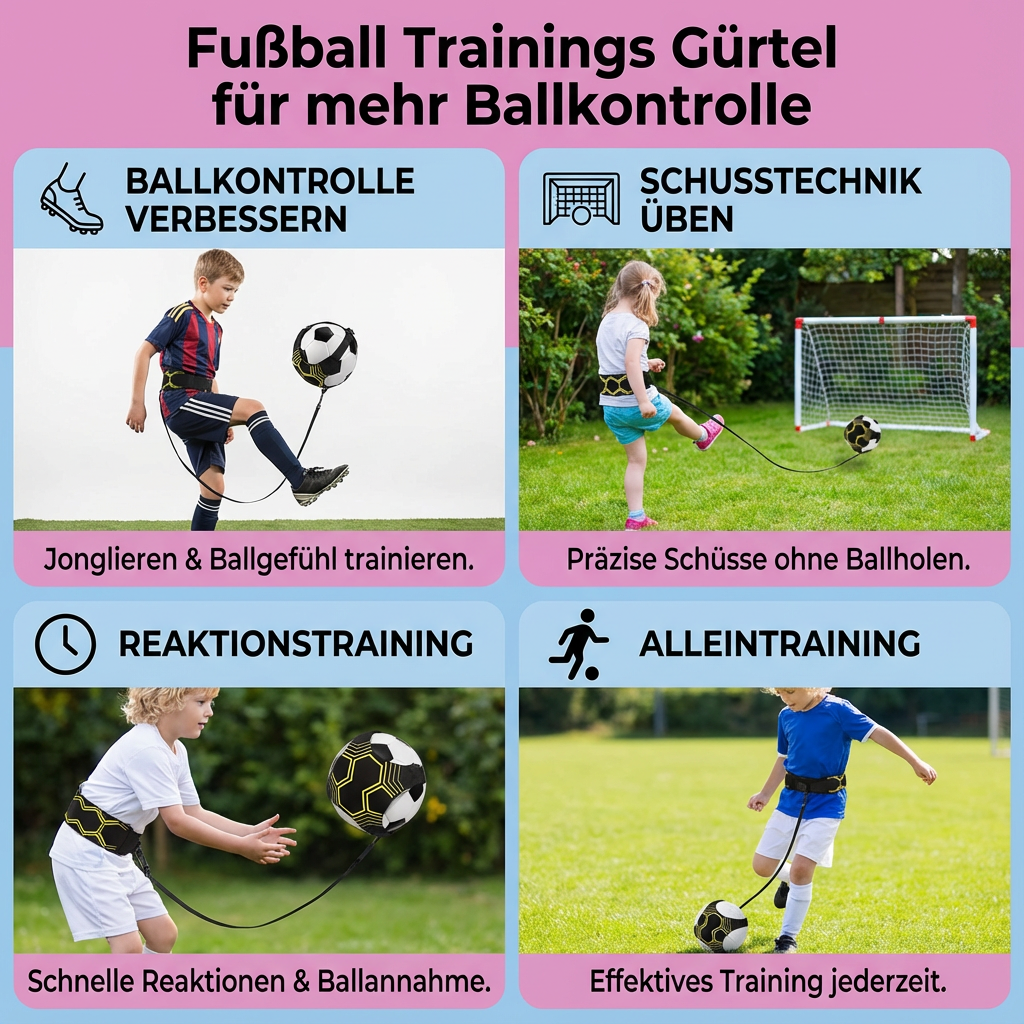 Trainingsgürtel für Fußball zur Verbesserung der Ballkontrolle