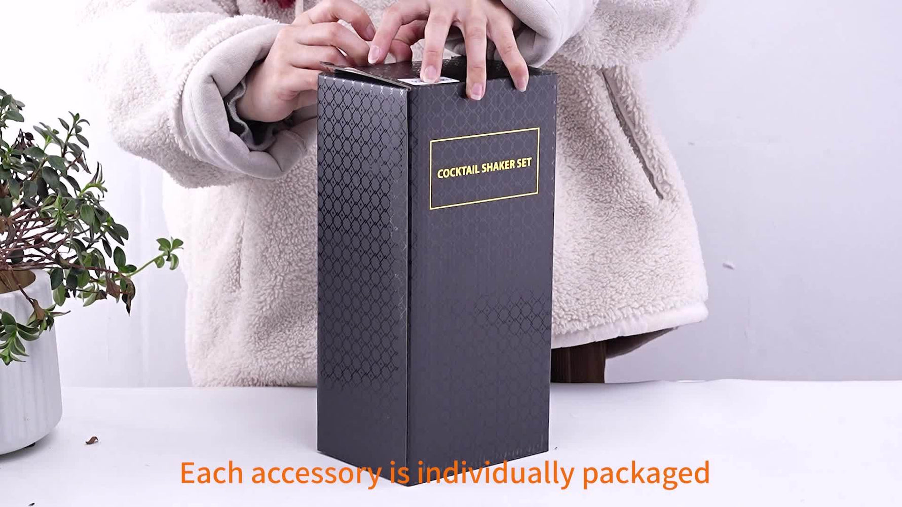 Elegantes Cocktail-Set mit 20 Profi-Werkzeugen und Acrylständer