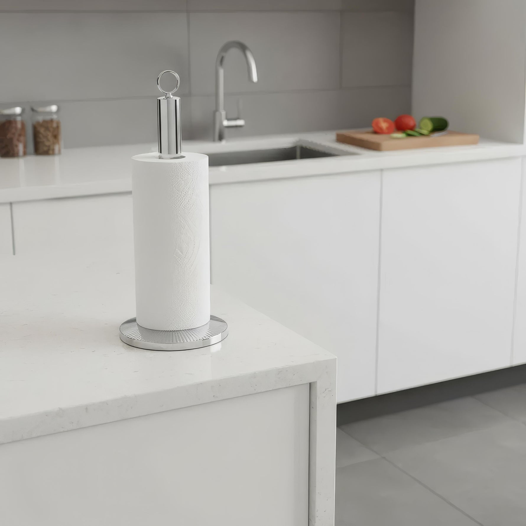 Stylish Stainless Steel Paper Towel Holder for Modern Kitchens
