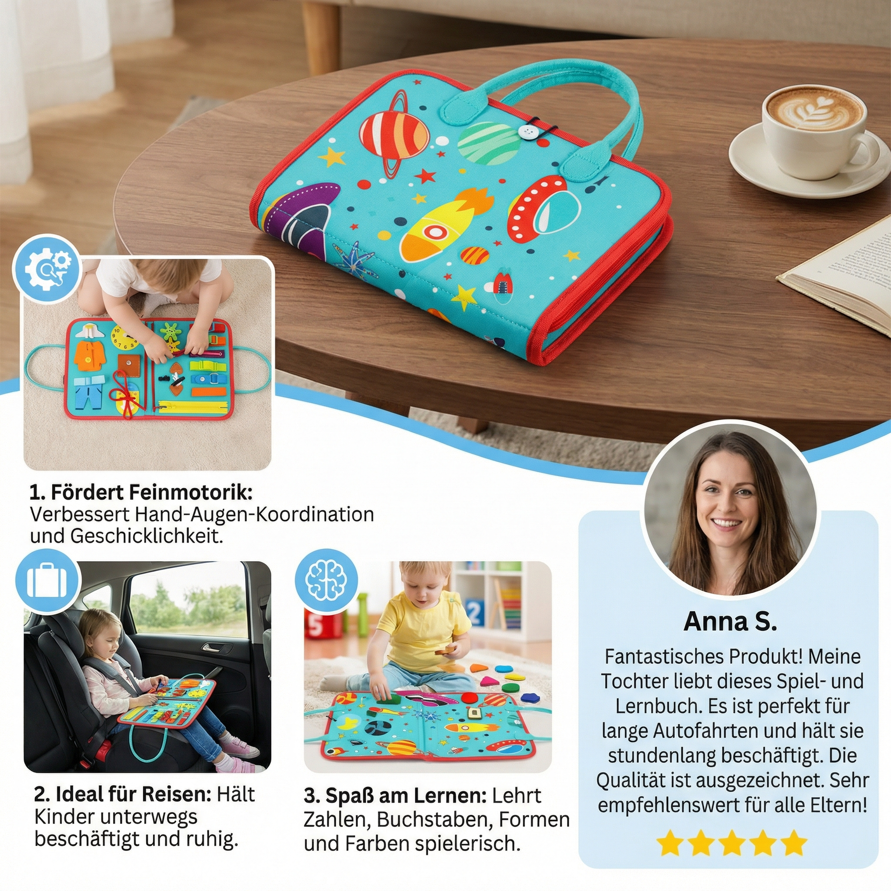 Spiel- und Lernbuch nach Montessori-Prinzipien