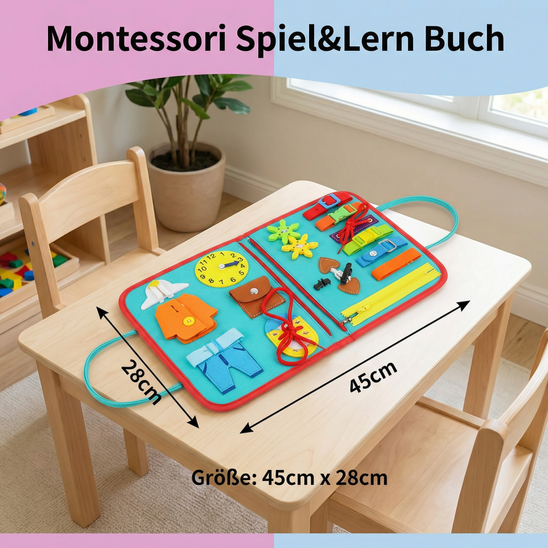 Spiel- und Lernbuch nach Montessori-Prinzipien