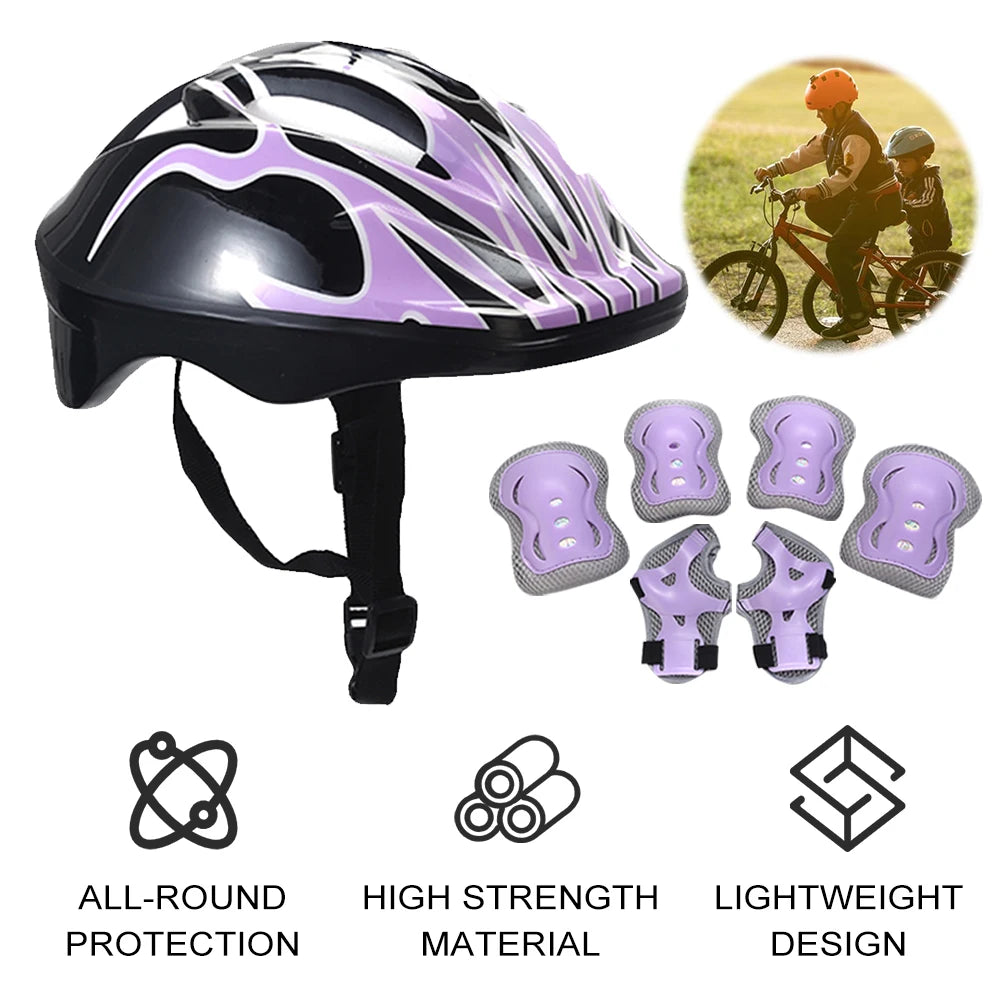 Sicheres Abenteuer-Set für Kinder | 7-teiliges Schutzpaket mit Helm und Schützern