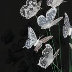 Lively Butterfly Stakes for Garden and Decoration - Set of 10