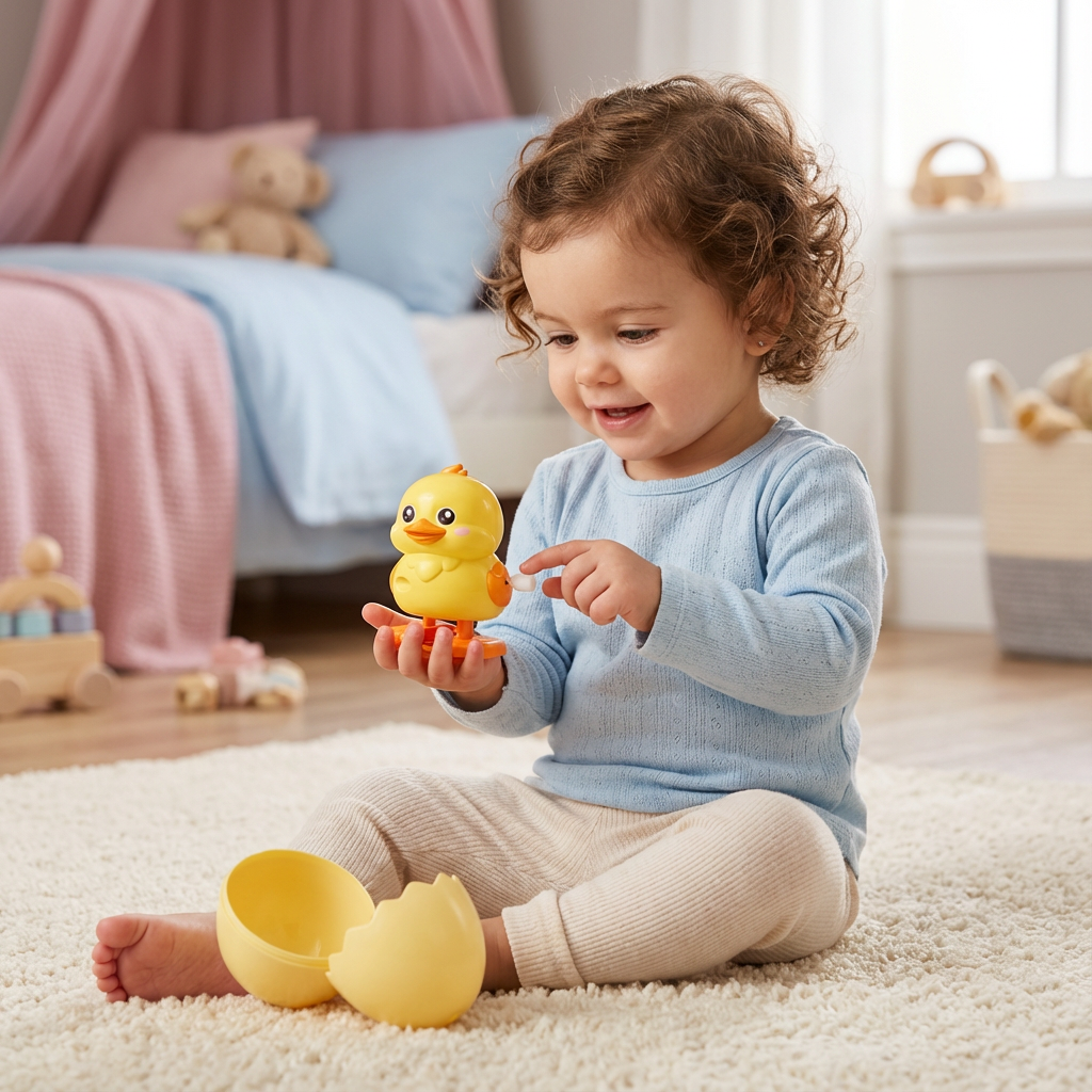 Spielzeug Überraschungsei mit schlüpfenden Tierchen für Kinder