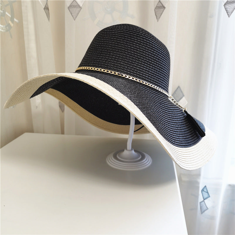 Schicker Sonnenhut mit breiter Krempe und UV-Schutz
