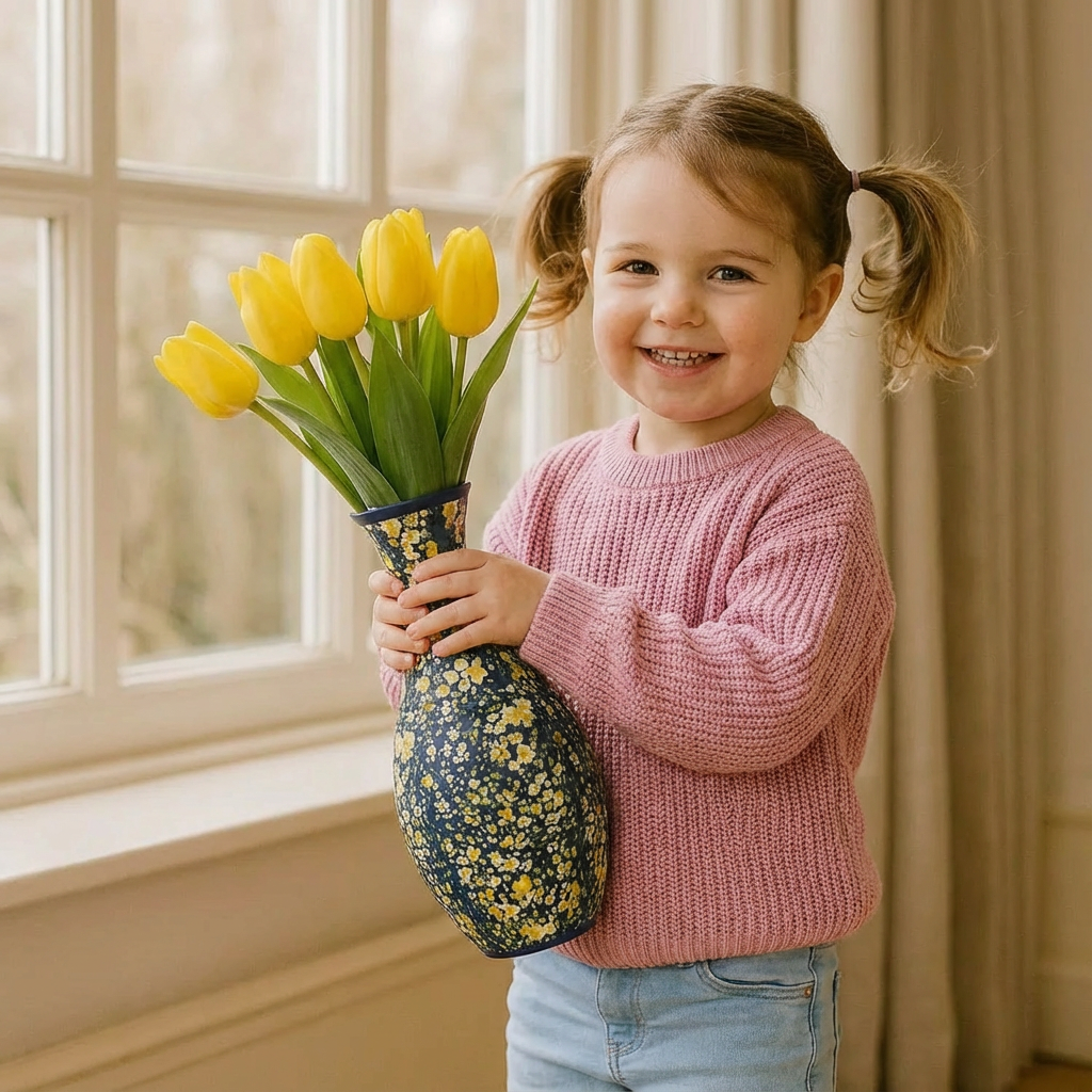 Elegante 3D Puzzle Blumentopf – Für frische Blumen geeignet