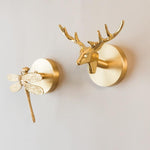Gold Finished Animal Coat Hook for Home Decoration