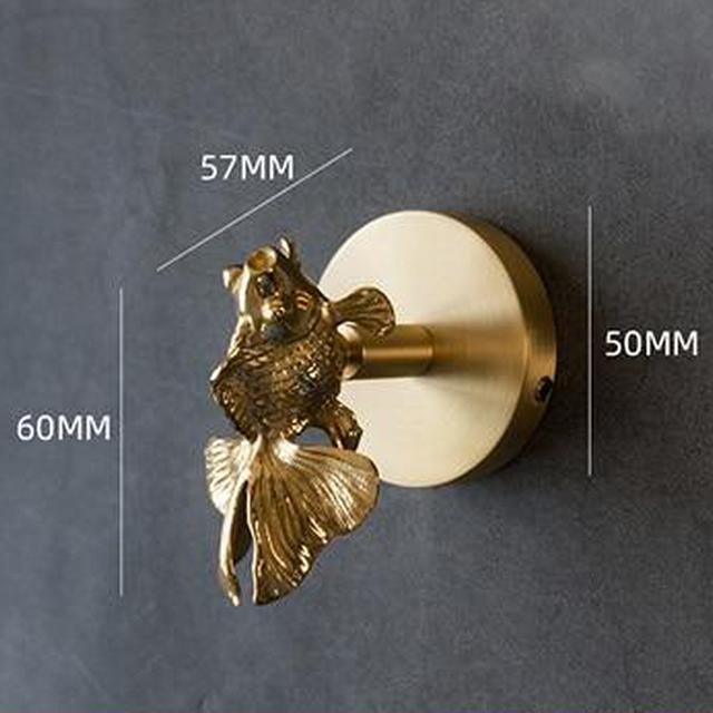 Gold Finished Animal Coat Hook for Home Decoration