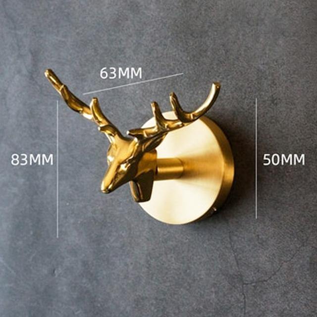 Gold Finished Animal Coat Hook for Home Decoration