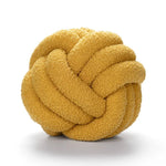 Runder, dekorativer Teddyball aus 100% Wolle – weiches Kissen