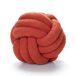 Runder, dekorativer Teddyball aus 100% Wolle – weiches Kissen