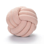 Runder, dekorativer Teddyball aus 100% Wolle – weiches Kissen