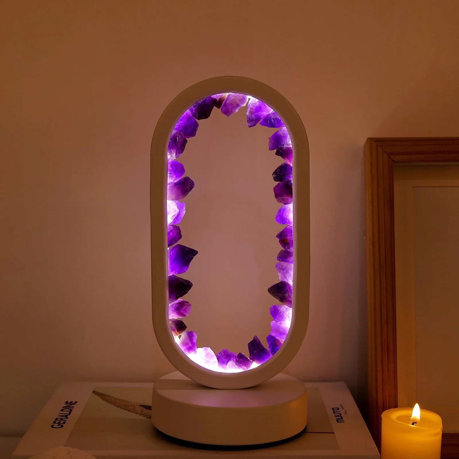 Handgefertigte Amethystlampe für Entspannung und Ruhe – CrystalGlow