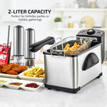 Elektrische Fritteuse 2L mit verstellbarer Temperaturregelung