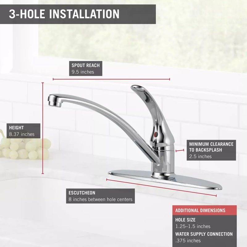 Einhebel-Küchenarmatur mit 360-Grad-Schwenkfunktion