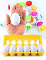 Lernspielzeug-Set mit bunten Eiern für Kinder