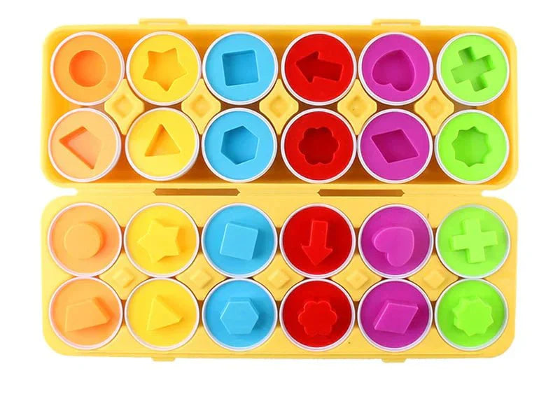 Lernspielzeug-Set mit bunten Eiern für Kinder