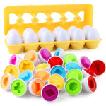 Lernspielzeug-Set mit bunten Eiern für Kinder